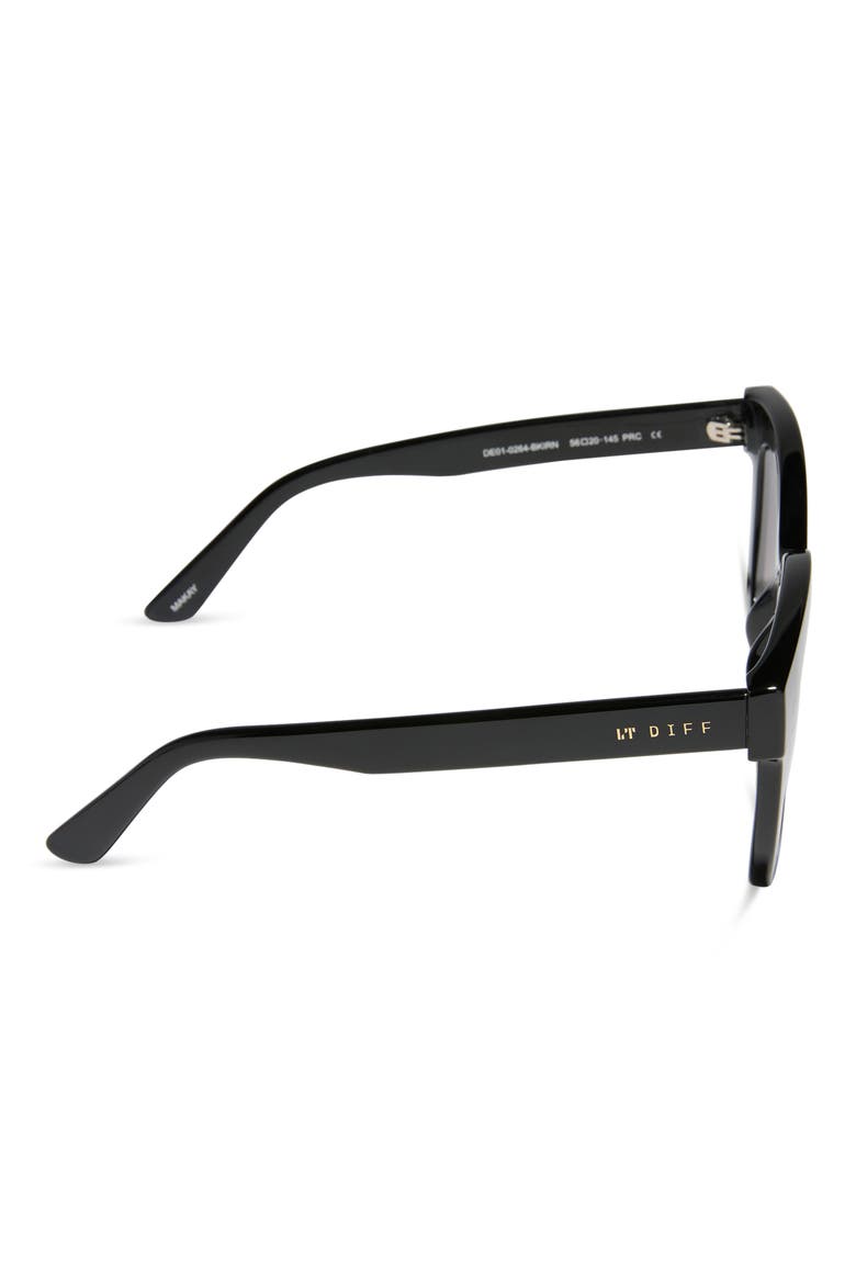 Melody 56mm Polarized Gradient Square Sunglasses, Alternate, color, BLACK