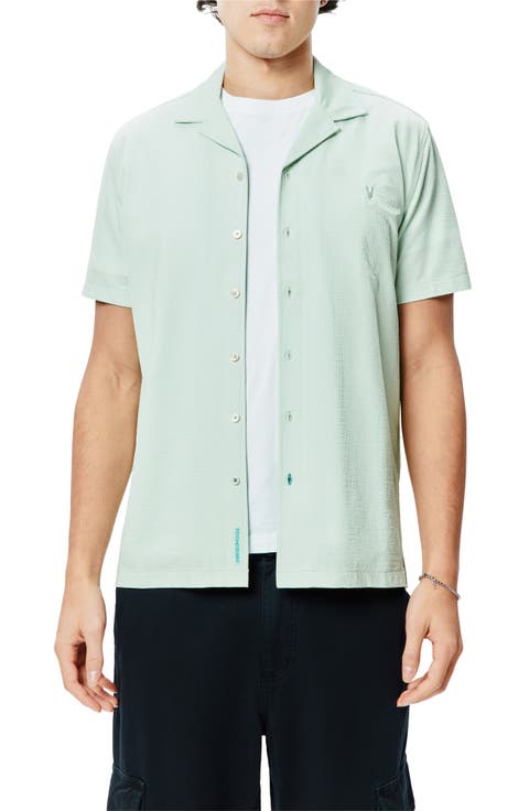 Jayme Rib Knit Camp Shirt