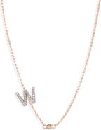 MESHMERISE Bezel Diamond Initial Chain Necklace - 0.2ct.