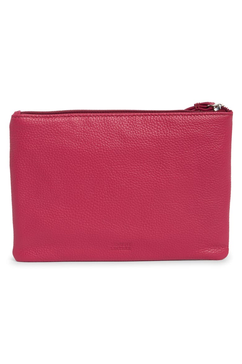 Pebbled Wristlet, Alternate, color, AZALEA
