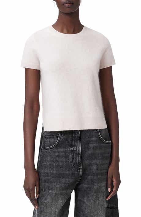 AllSaints Rebel Short Sleeve Cashmere Sweater