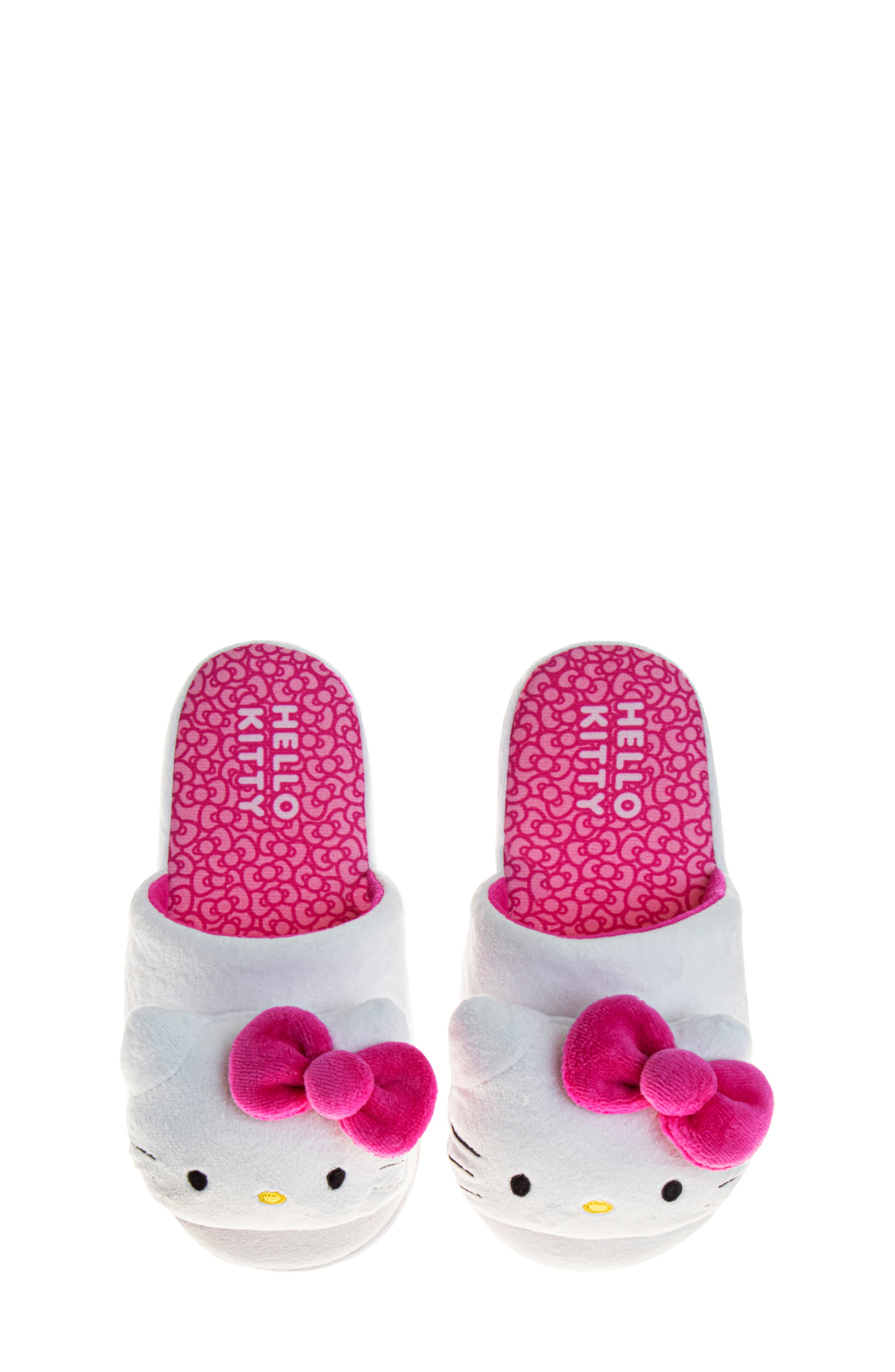 JOSMO Kids' Hello Kitty<sup>®</sup> Dual Size Slipper, Alternate, color, White/ Fuchsia