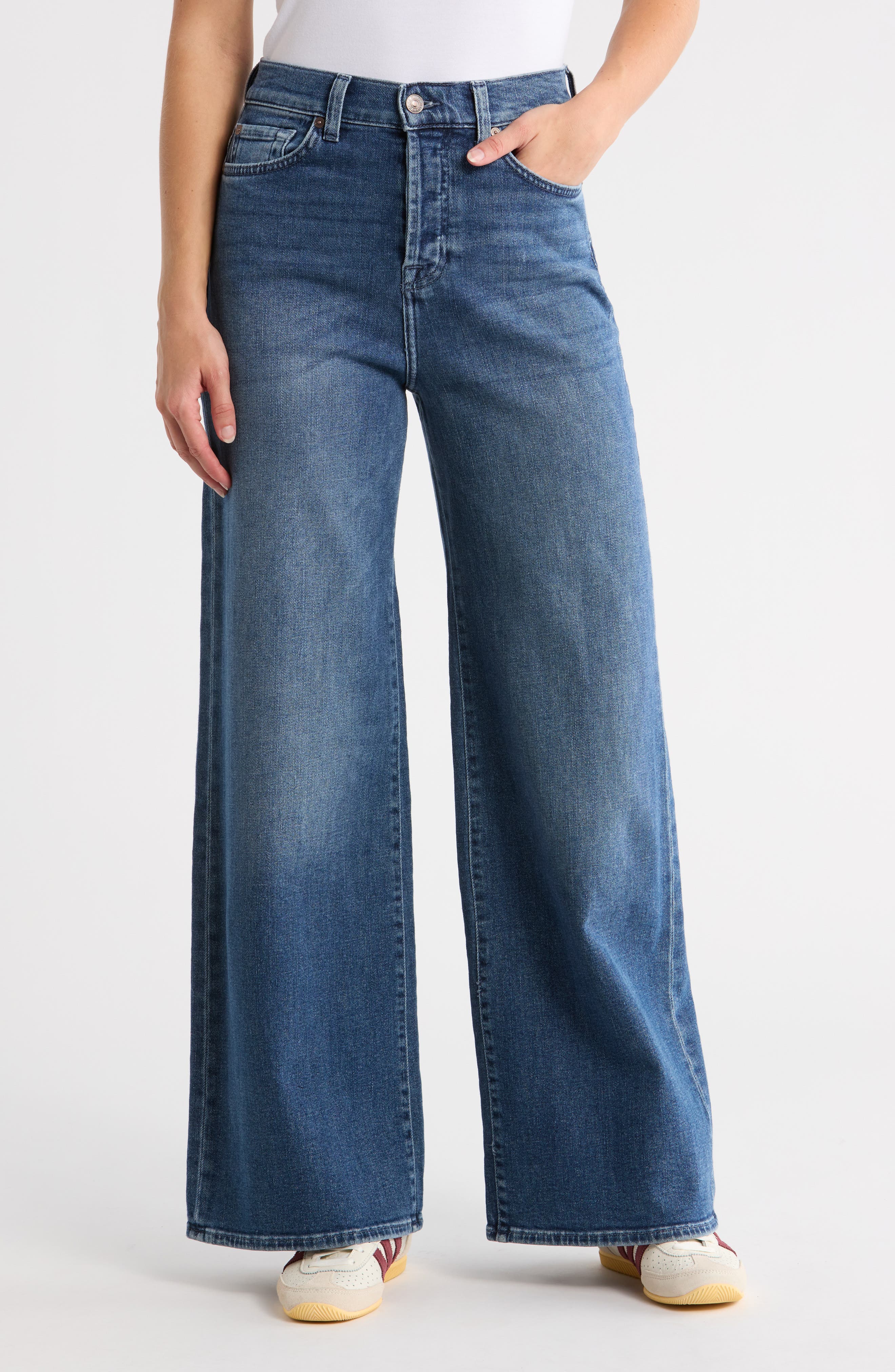 7 For All Mankind Zoey High Waist Wide Leg Jeans