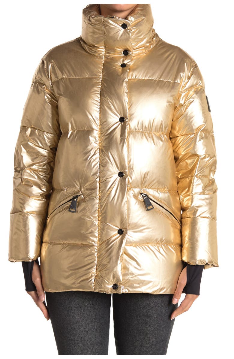 SAM. Zoe Metallic Down Puffer Jacket, Alternate, color,