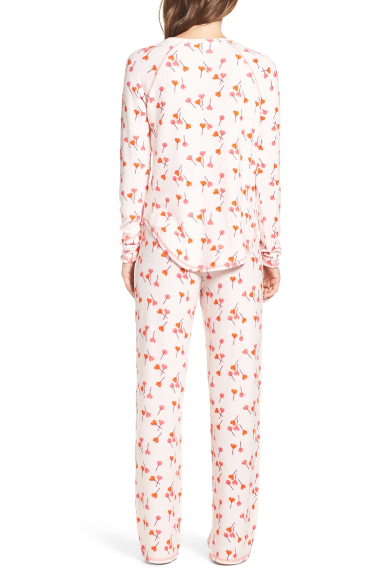 Knit Girlfriend Pajamas, Alternate, color, PINK BREATH BE MINE