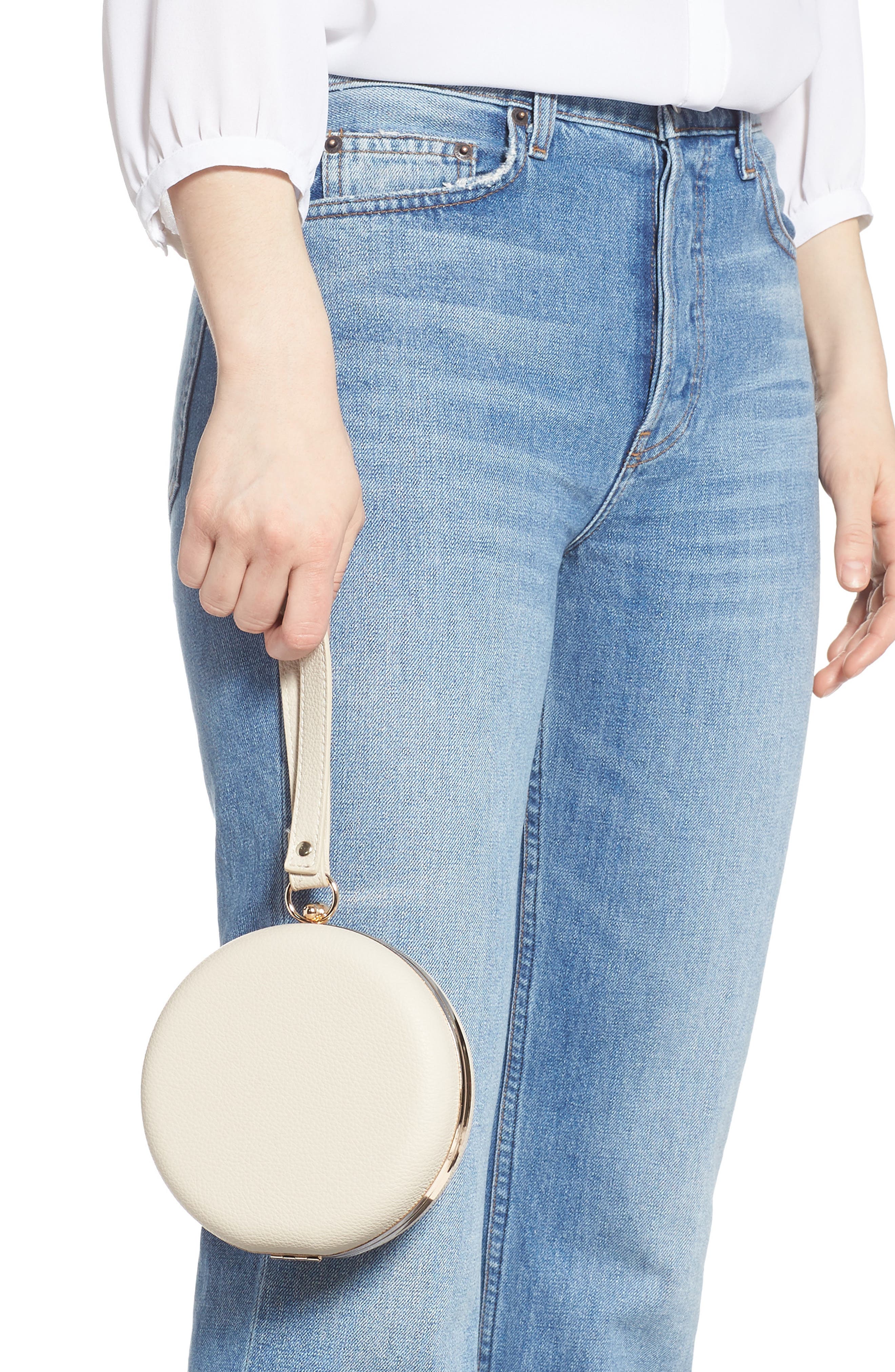 Julia Vegan Leather Canteen Minaudière, Alternate, color, BONE