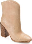 Journee Collection Brekkin Croc Embossed Western Bootie