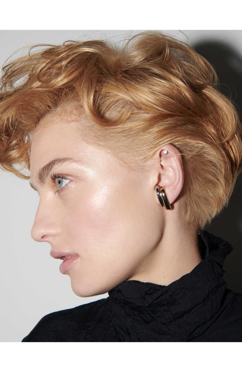 DEMARSON Ari Two-Tone Hoop Earrings, Alternate, color,