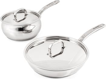 Stainless Steel Belly 4-Piece Cookware Set