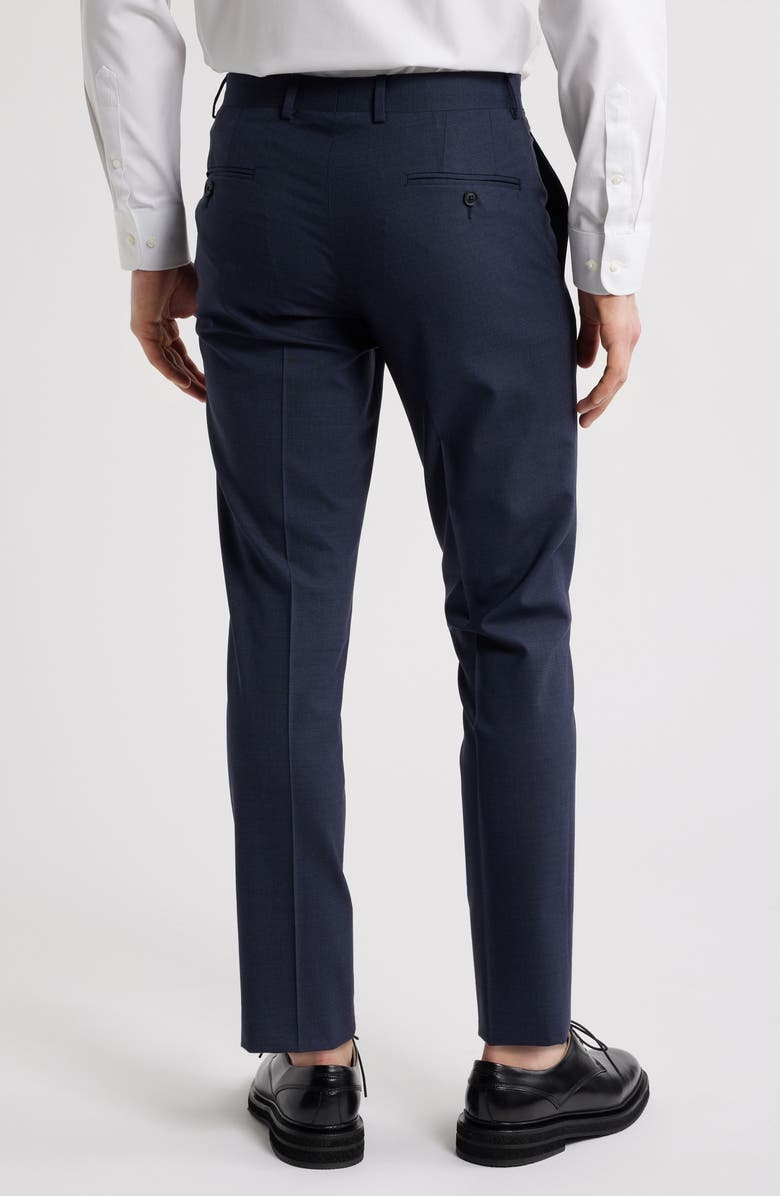 AllSaints Ross Slim Fit Stretch Wool Pants, Alternate, color, Blue/ Grey