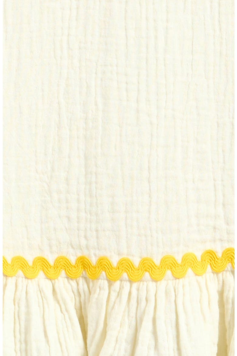 Kids' Remy Floral Cotton Gauze Cover-Up Dress, Alternate, color, IVORY RIC RAC