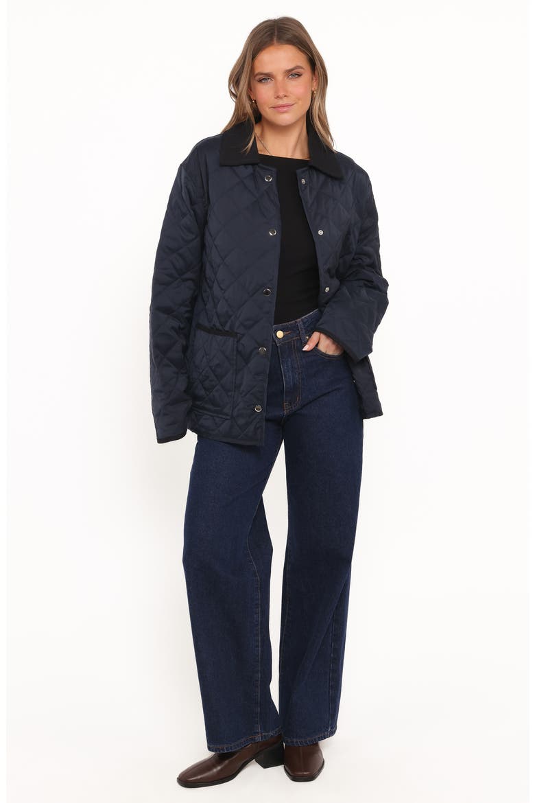 Lynly Quilted Barn Jacket, Alternate, color, NAVY