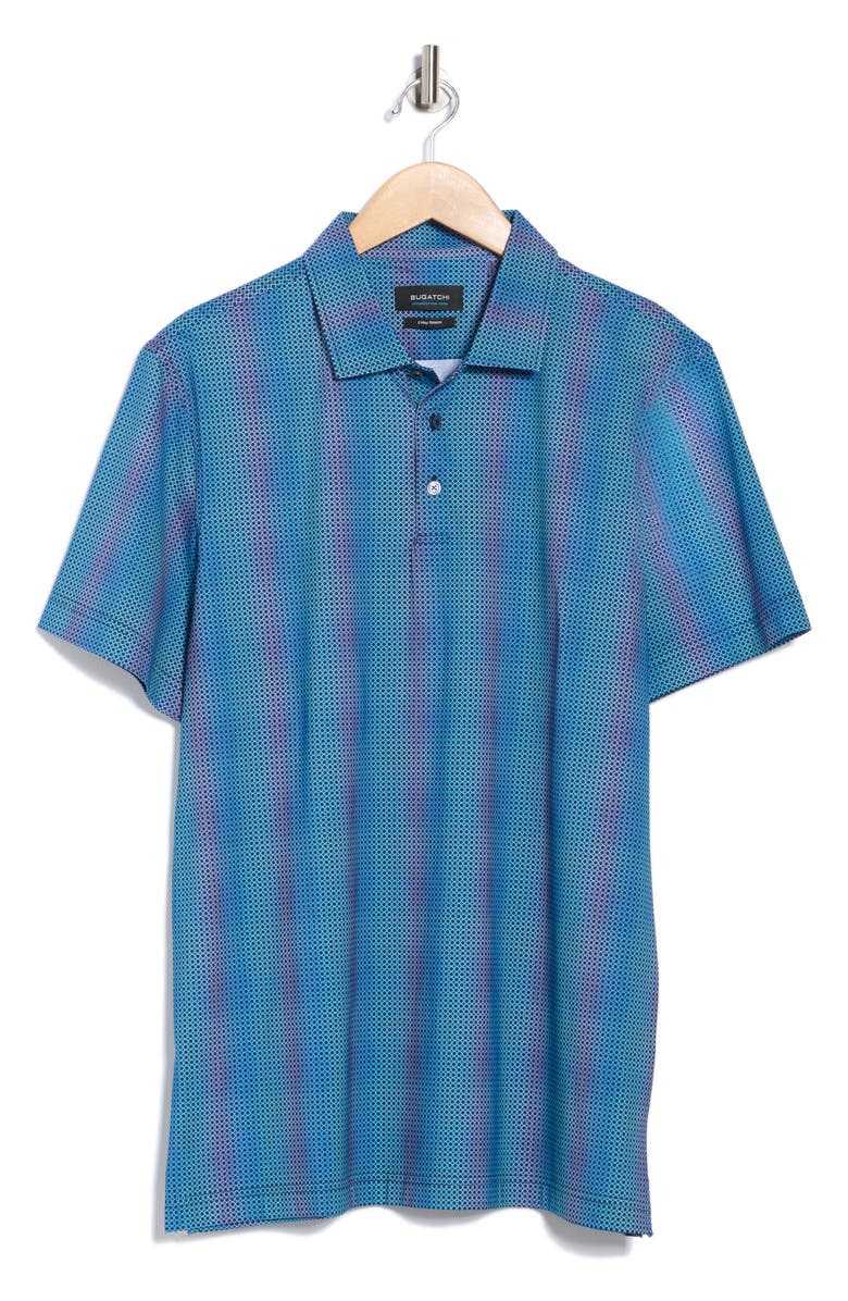 Bugatchi Victor Short Sleeve 8-Way Stretch OoohCotton<sup>®</sup> Knit Polo, Alternate, color, Navy