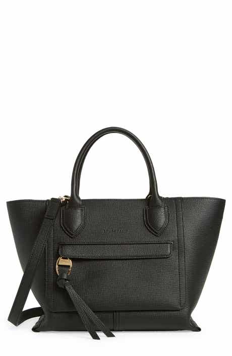 Longchamp Medium Mailbox Leather Top Handle Bag
