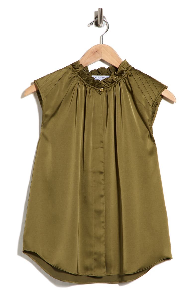 Kalani Sleeveless Top, Main, color, FATIGUE GREEN