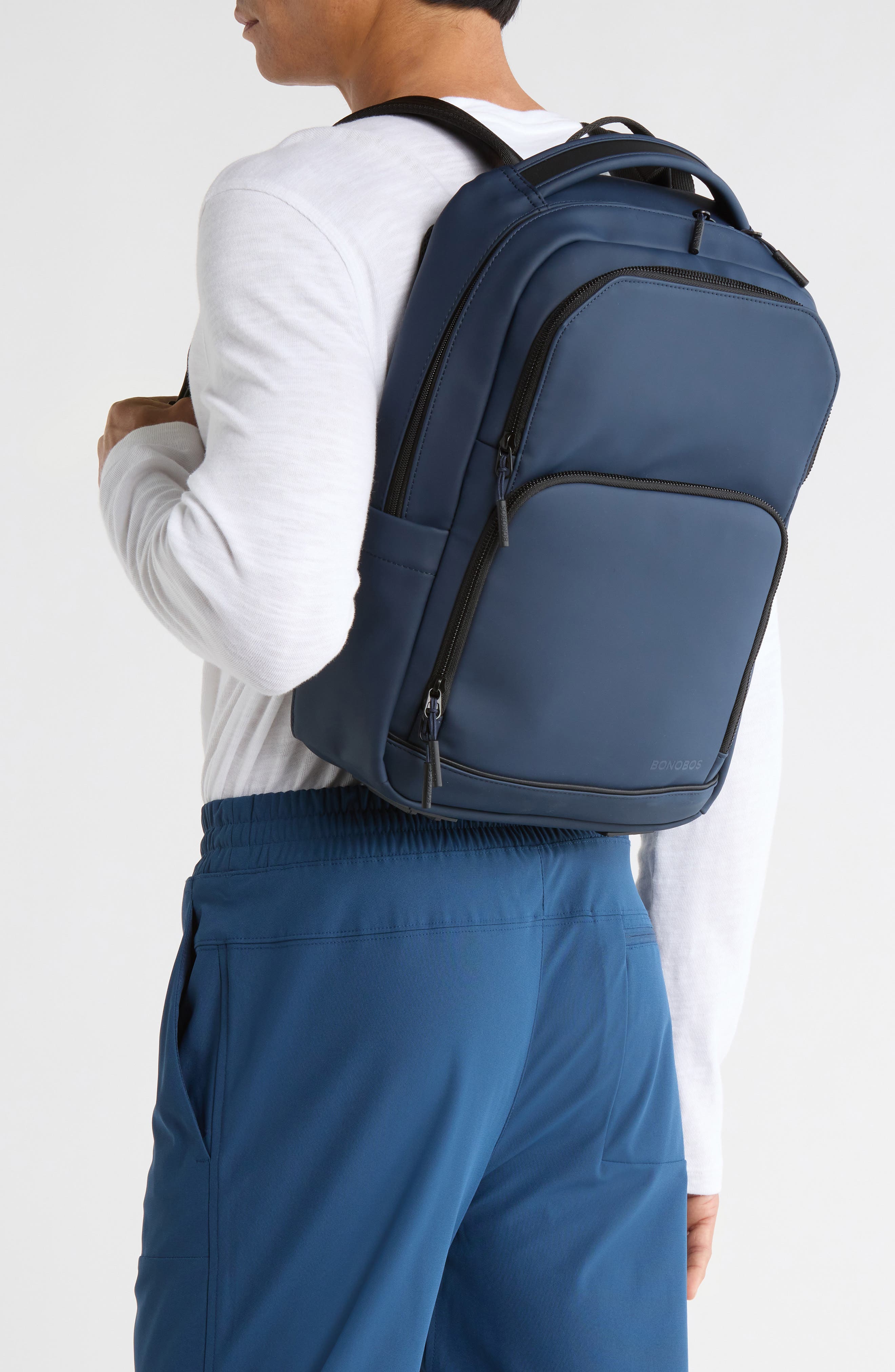 Bonobos Rubberized Backpack, Alternate, color, Navy