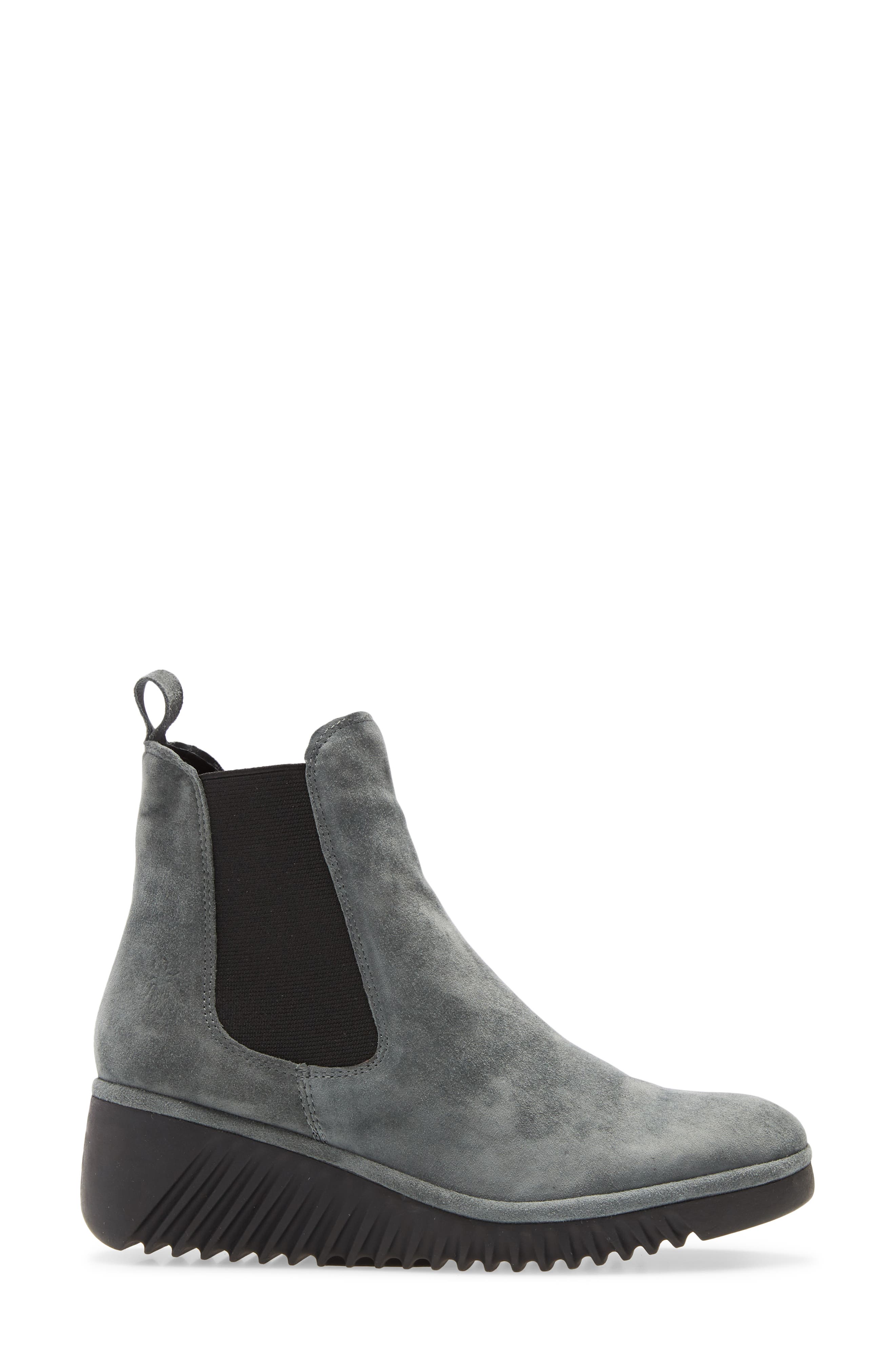 Lita Wedge Chelsea Boot, Alternate, color, GREY SLATE LEATHER