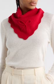 BCBG Scalloped Edge Triangle Scarf