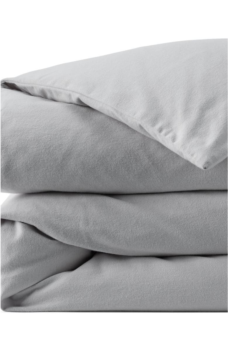 Lands' End Luxe Flannel Duvet Bed Cover, Alternate, color,