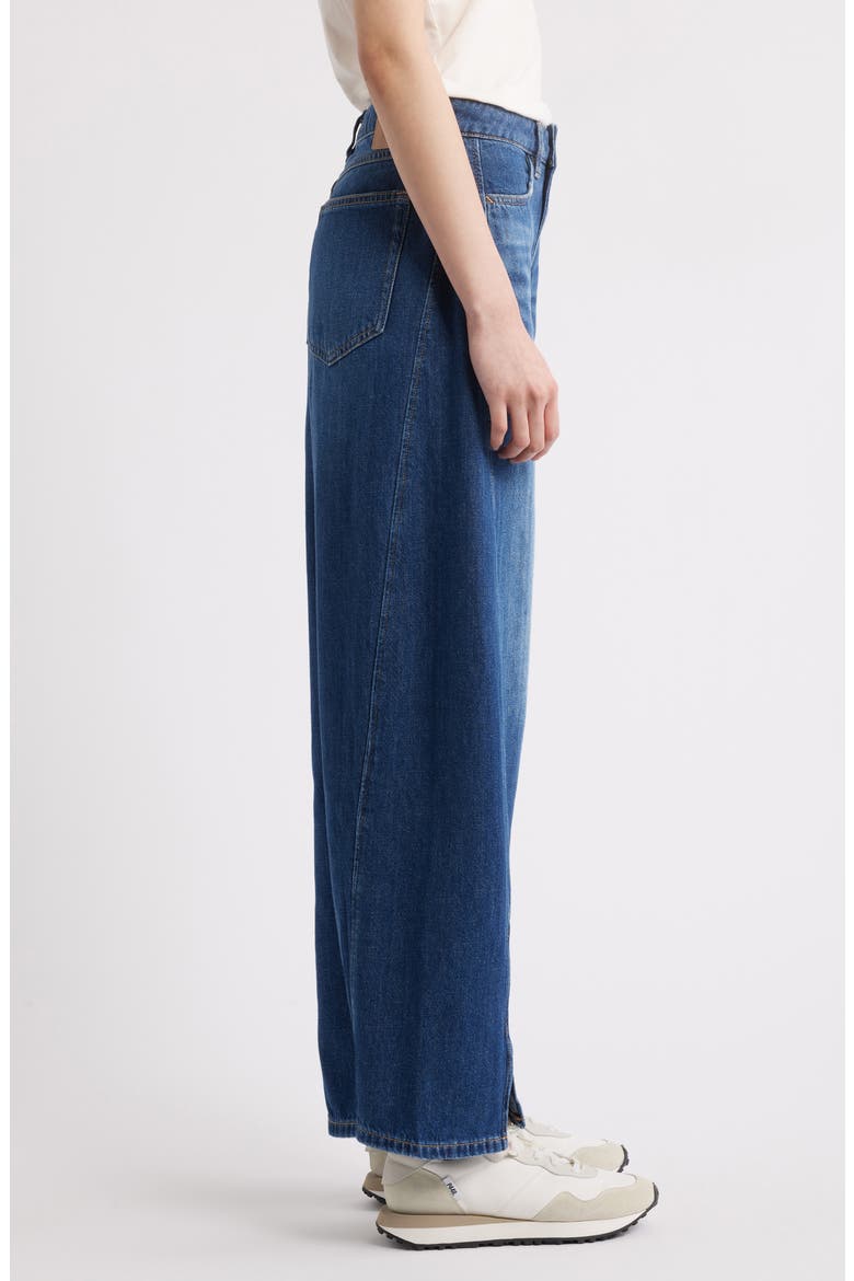 Split Hem Balloon Leg Jeans, Alternate, color, BLUE