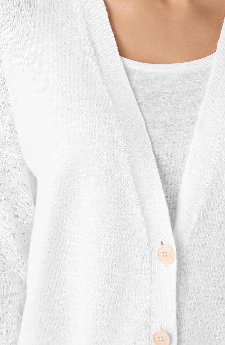 Eileen Fisher Oversize Organic Linen & Organic Cotton Cardigan, Alternate, color, 
