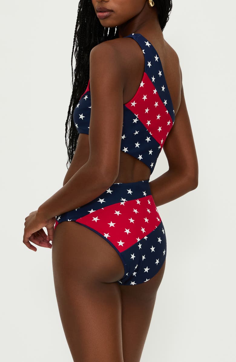 Beach Riot Joyce Cutout One-Shoulder One-Piece Swimsuit, Alternate, color, 