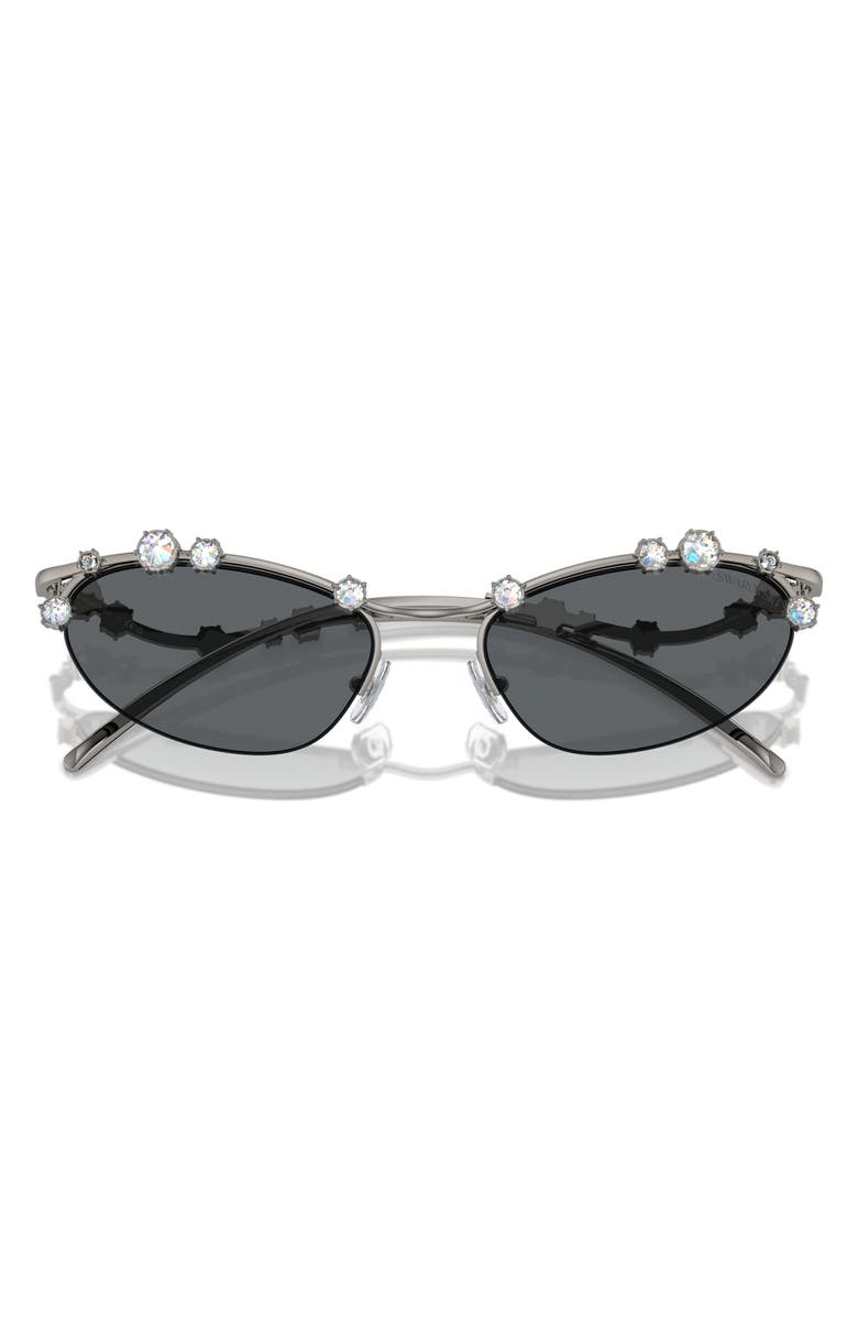 Swarovski 56mm Oval Sunglasses, Alternate, color, 