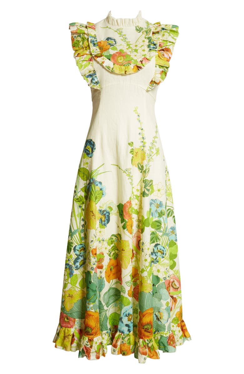 ALEMAIS Constance Floral Linen Dress, Alternate, color, 