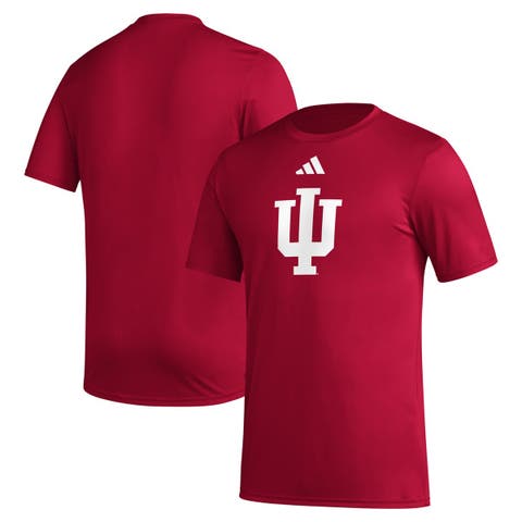 Men
s adidas Crimson Indiana Hoosiers Primary Locker Logo Pre-Game AEROREADY T-Shirt