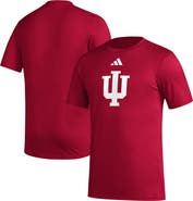 adidas Men's adidas Crimson Indiana Hoosiers Primary Locker Logo Pre-Game AEROREADY T-Shirt