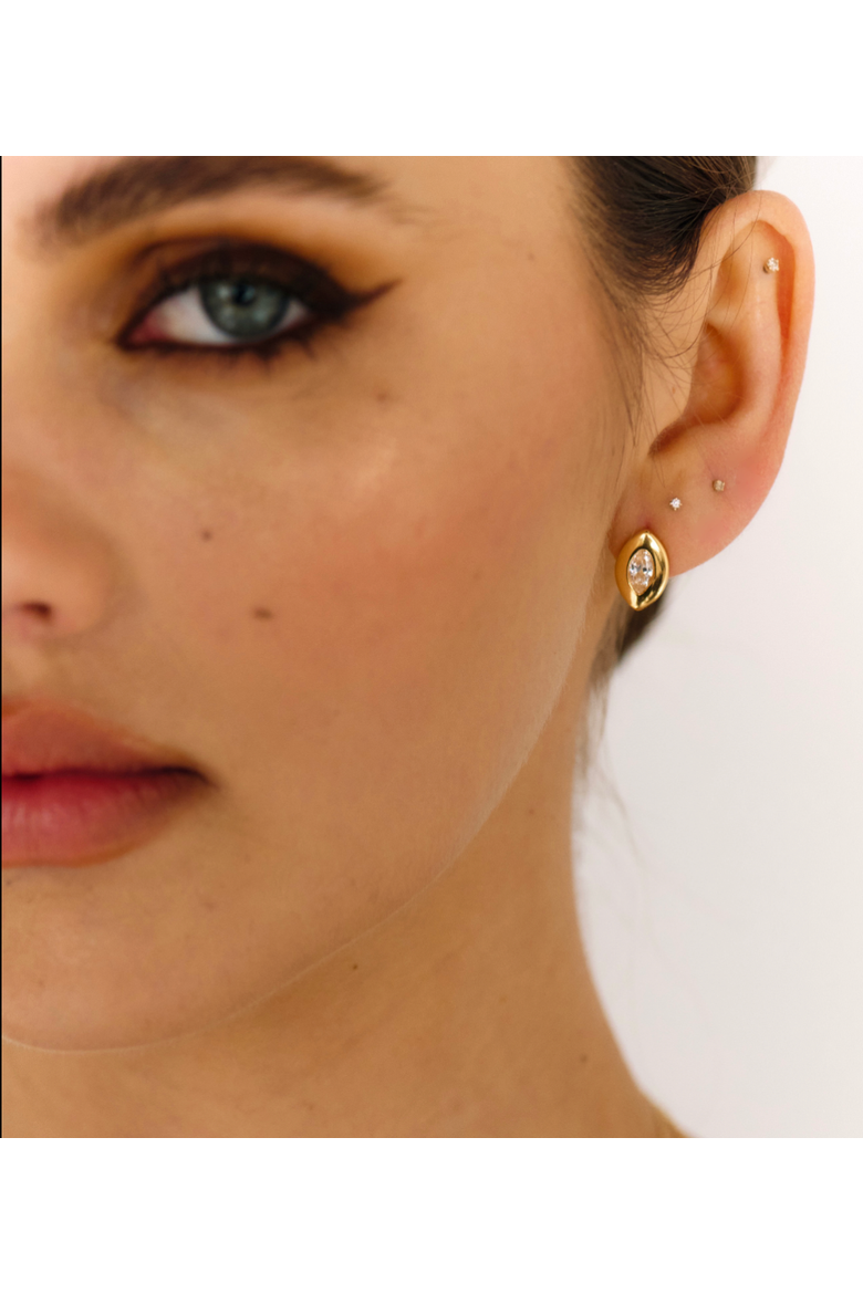 Marquise Studs, Main, color, Gold