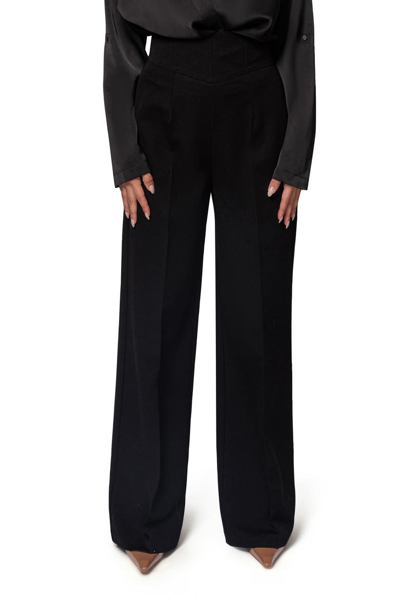 Novena Straight Leg Pants, Main, color, BLACK