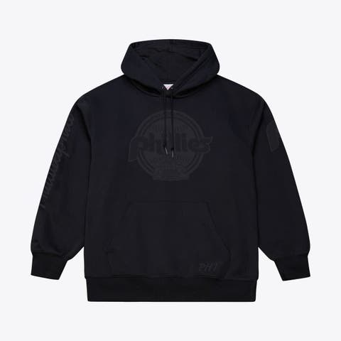 Men
s Mitchell 
Ness Black Philadelphia Phillies Phantom Fleece Hoodie