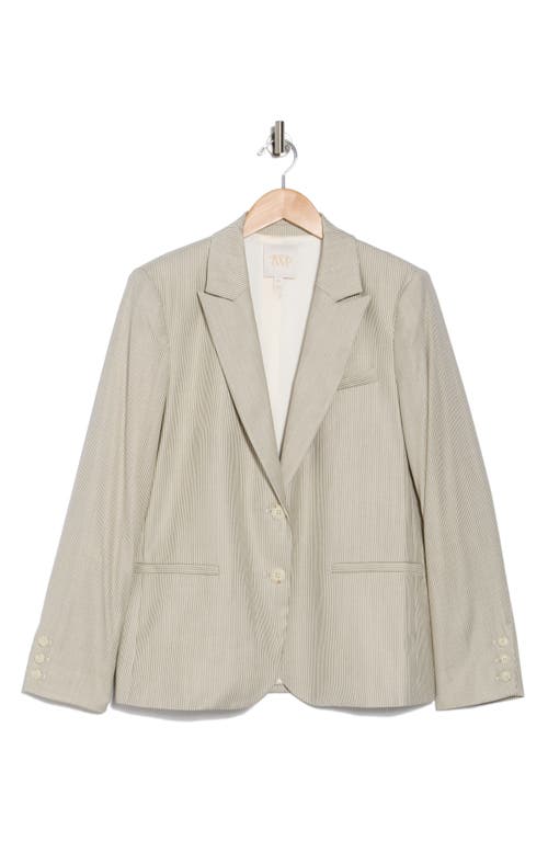 Twp Pinstripe Boyfriend Blazer In Neutral