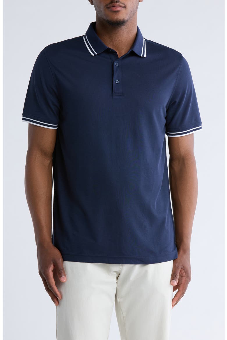 Tipped Polo, Main, color, NAVY BLAZER