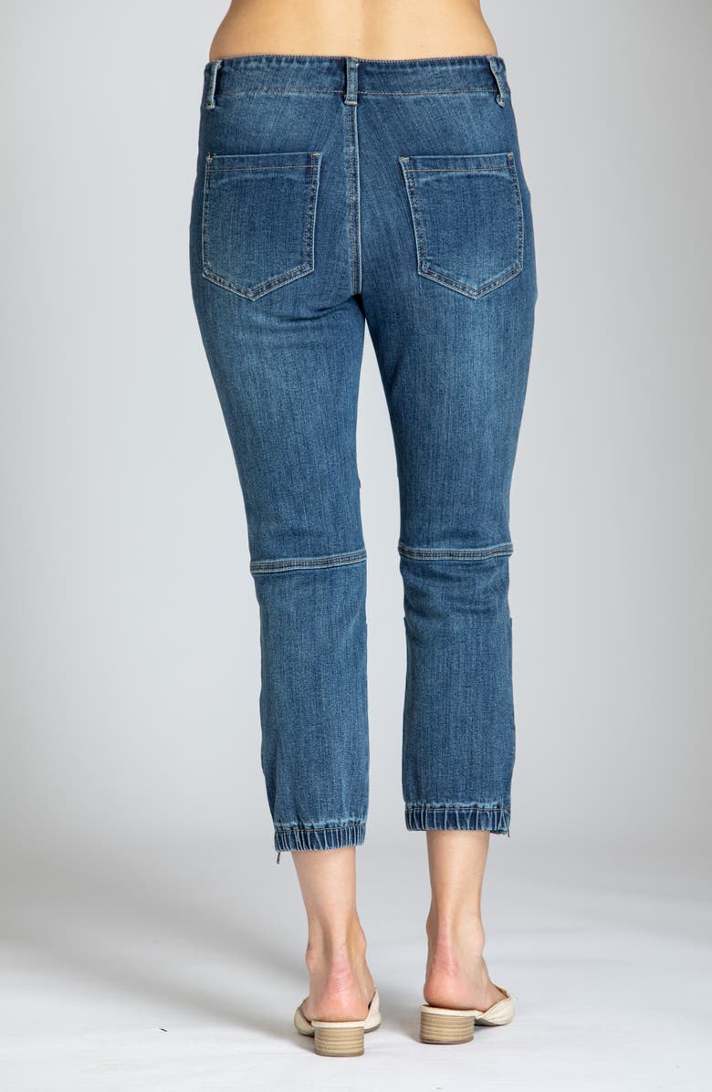 APNY Crop Utility Denim Joggers, Alternate, color, Medium Indigo