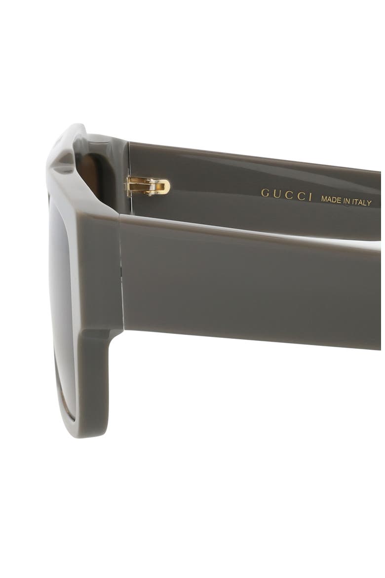 56mm Rectangle Sunglasses, Alternate, color, GREY GREY BROWN