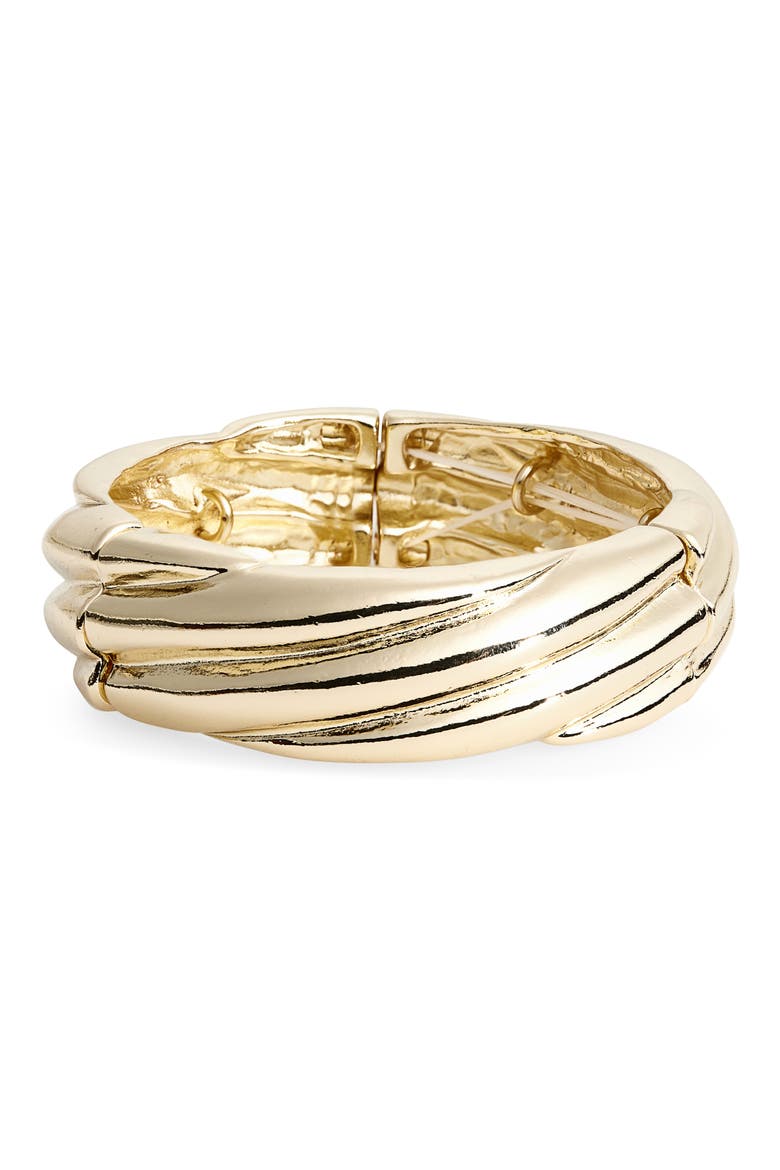 Textured Stretch Bracelet, Main, color, GOLD