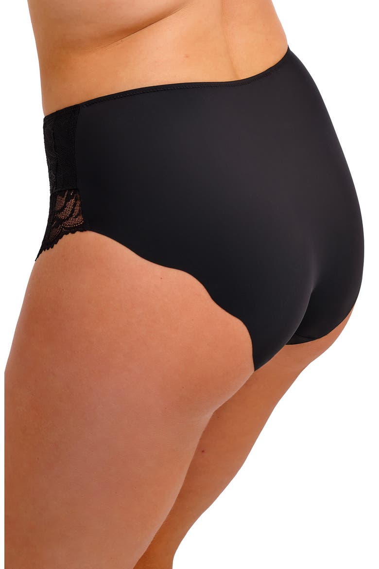 Cesile High Waist Briefs, Alternate, color, BLACK