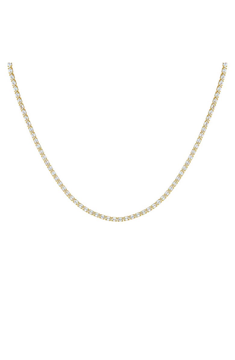 BY ADINA EDEN CZ Oval Four Prong Tennis Necklace, Main, color, 