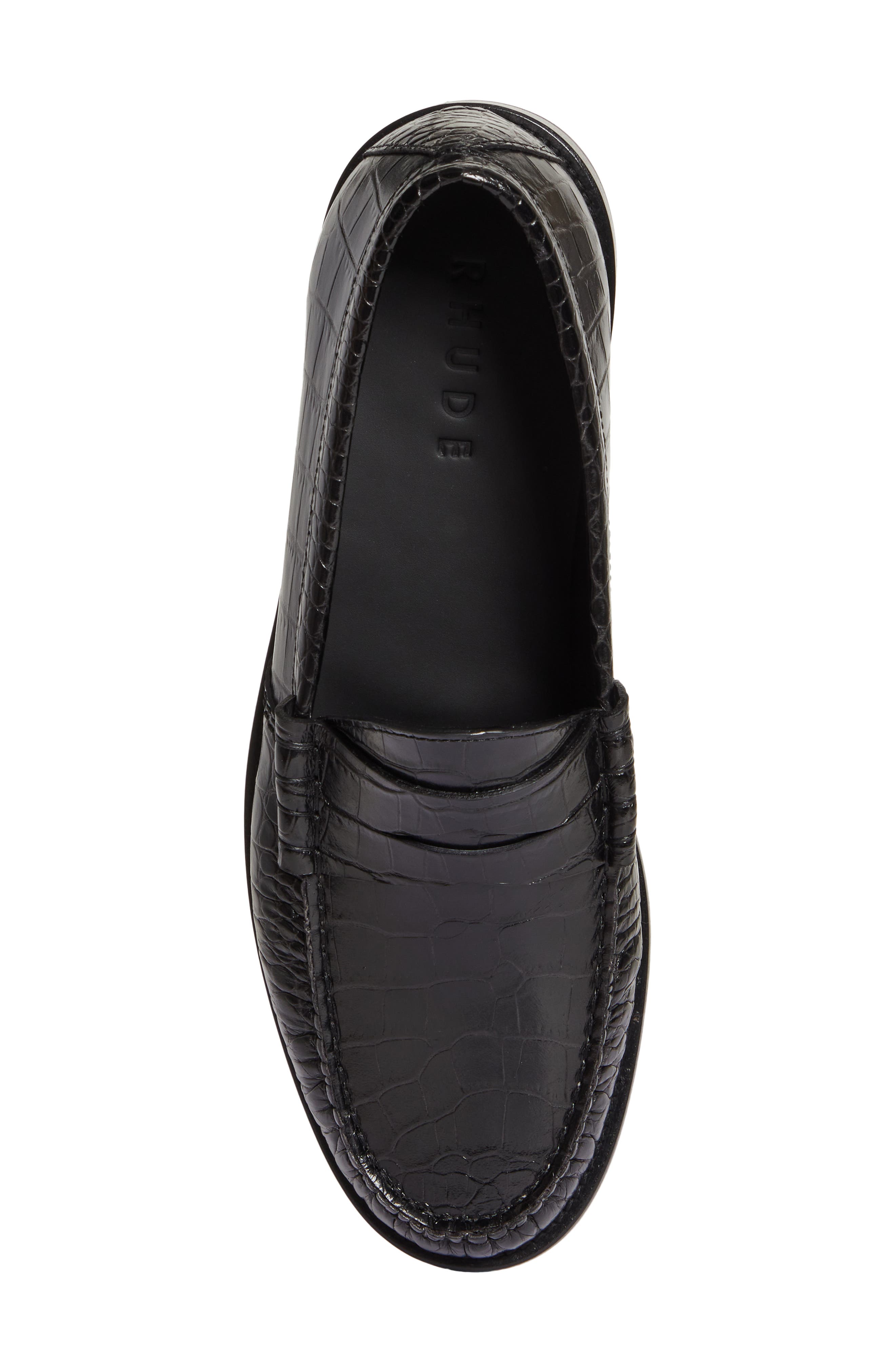 Rhude Croc Embossed Penny Loafer, Alternate, color, 