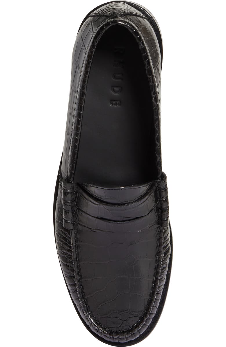 Rhude Croc Embossed Penny Loafer, Alternate, color,