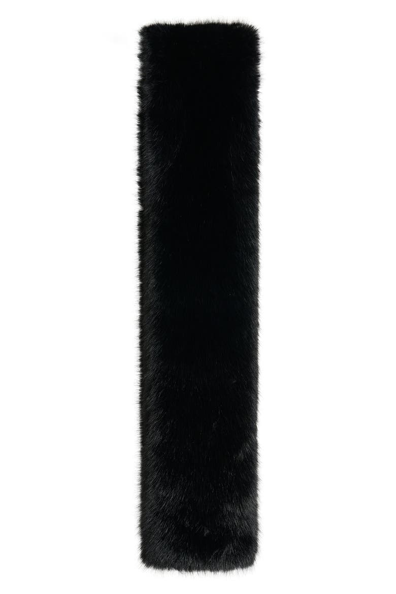 Faux Fur Shawl, Alternate, color, BLACK
