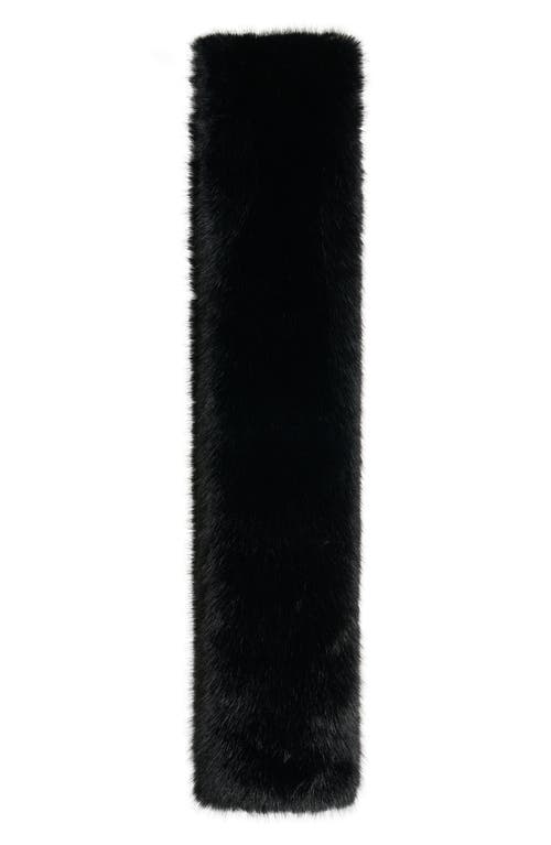 Naked Wardrobe Faux Fur Shawl In Black