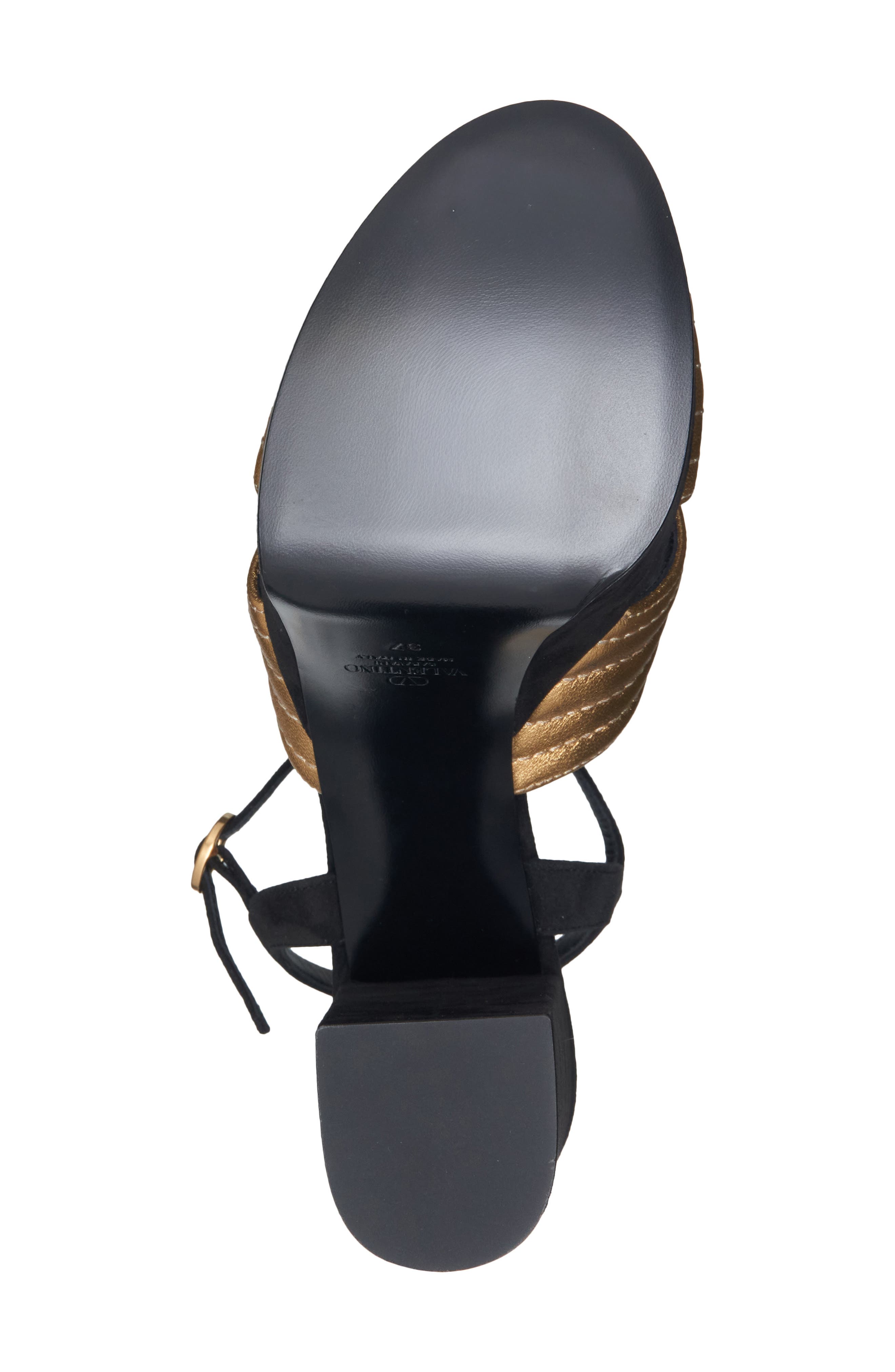 Crasher Platform Sandal, Alternate, color, BLACK/ GOLD