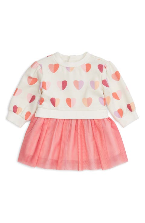 Hearts Magnetic Brushed Fleece Sweatdress (Baby)