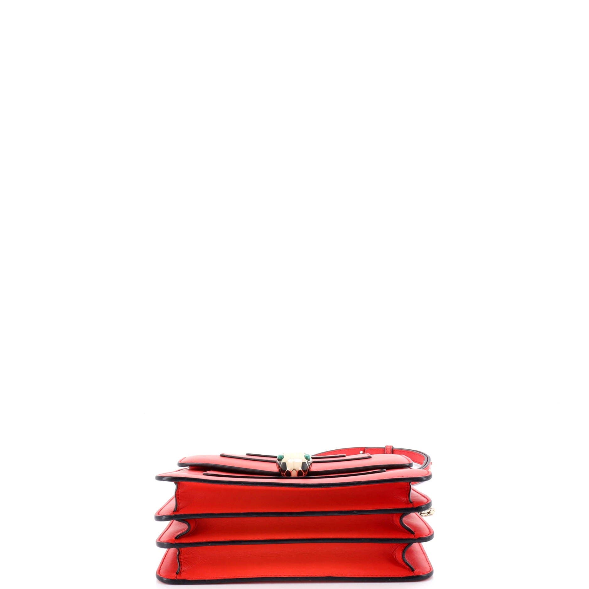 Serpenti Forever Top Handle Bag Leather Small, Alternate, color, Red