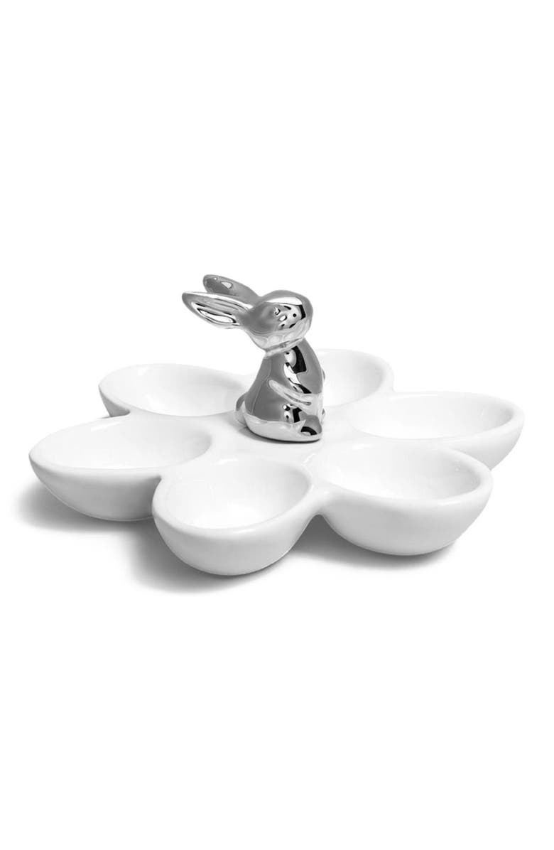 Togas Falber Egg Dish, Alternate, color, White