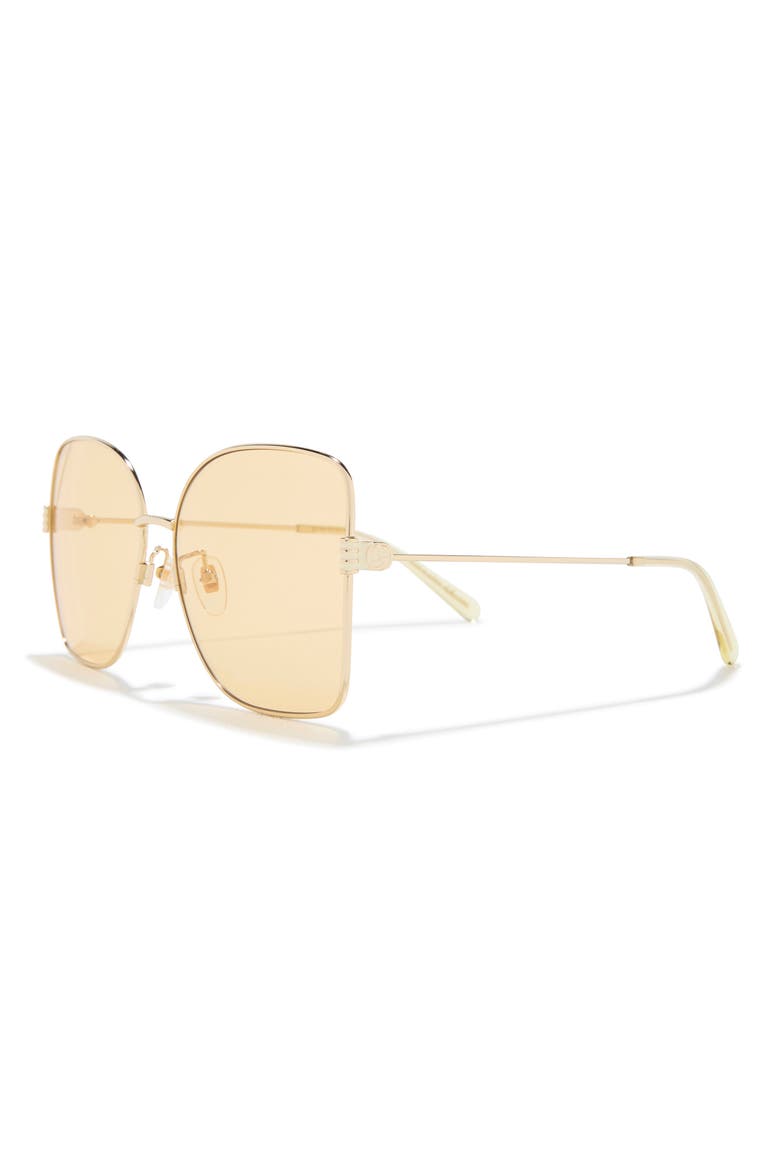 62mm Oversize Gradient Square Sunglasses, Alternate, color, GOLD GOLD ORANGE