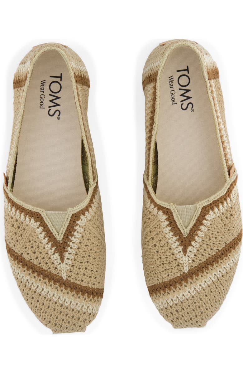 TOMS Classic Alpargata Slip-On, Alternate, color, Dark Beige